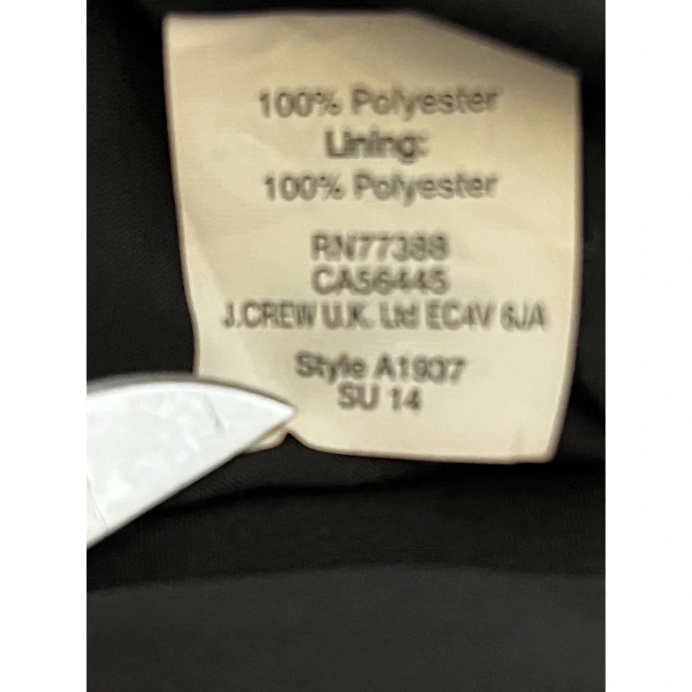 J.Crew Black Sleeveless Dress Women's 0P Career Professional Elegant‎